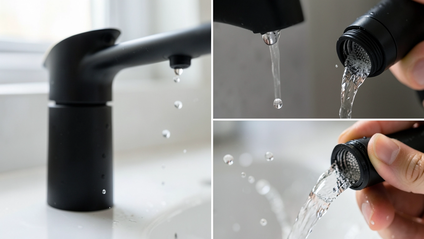 Aerator, perlator i oszczędność wody w czarnej wylewce