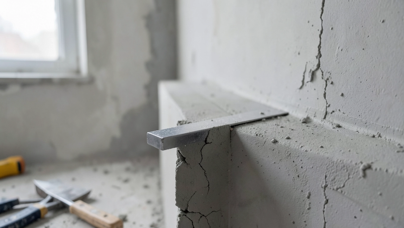Jak zmierzyć tynk cementowo-wapienny łatą 2 m krok po kroku