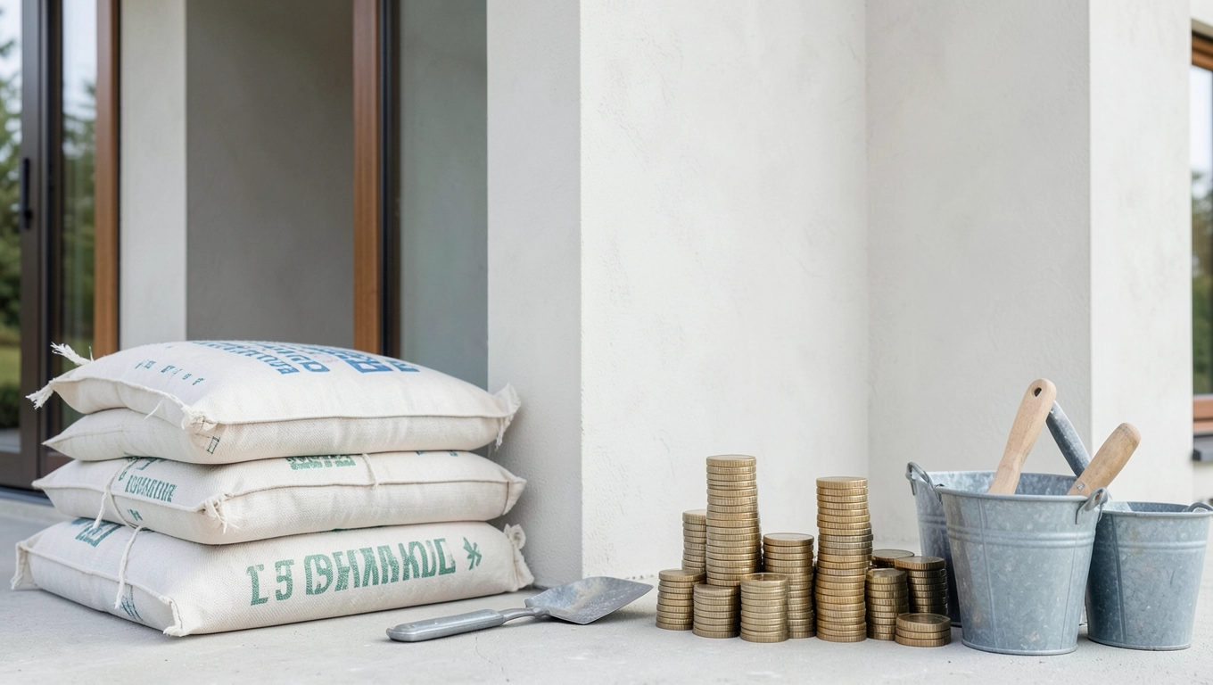 Całkowity koszt tynku elewacyjnego z materiałem i robocizną