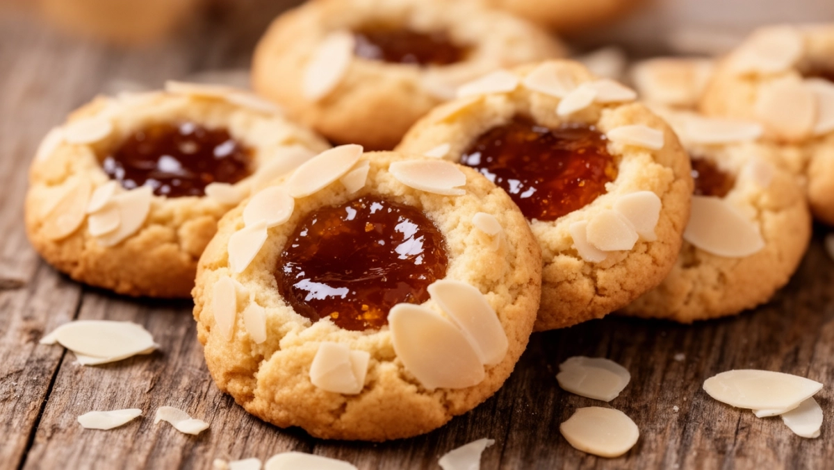 ciasteczka migdałowe z marmoladą