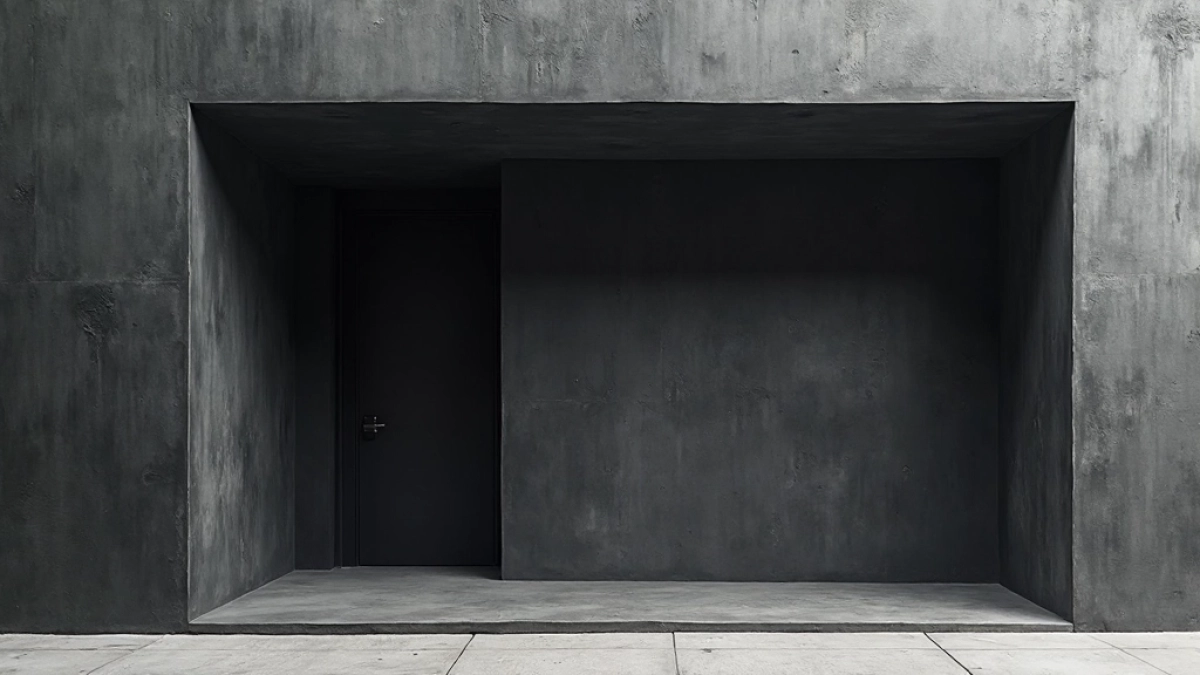 Ciemny tynk na elewacji