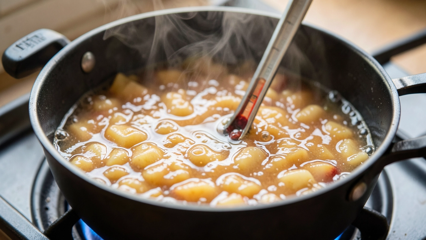 Dłuższe gotowanie marmolady jabłkowej