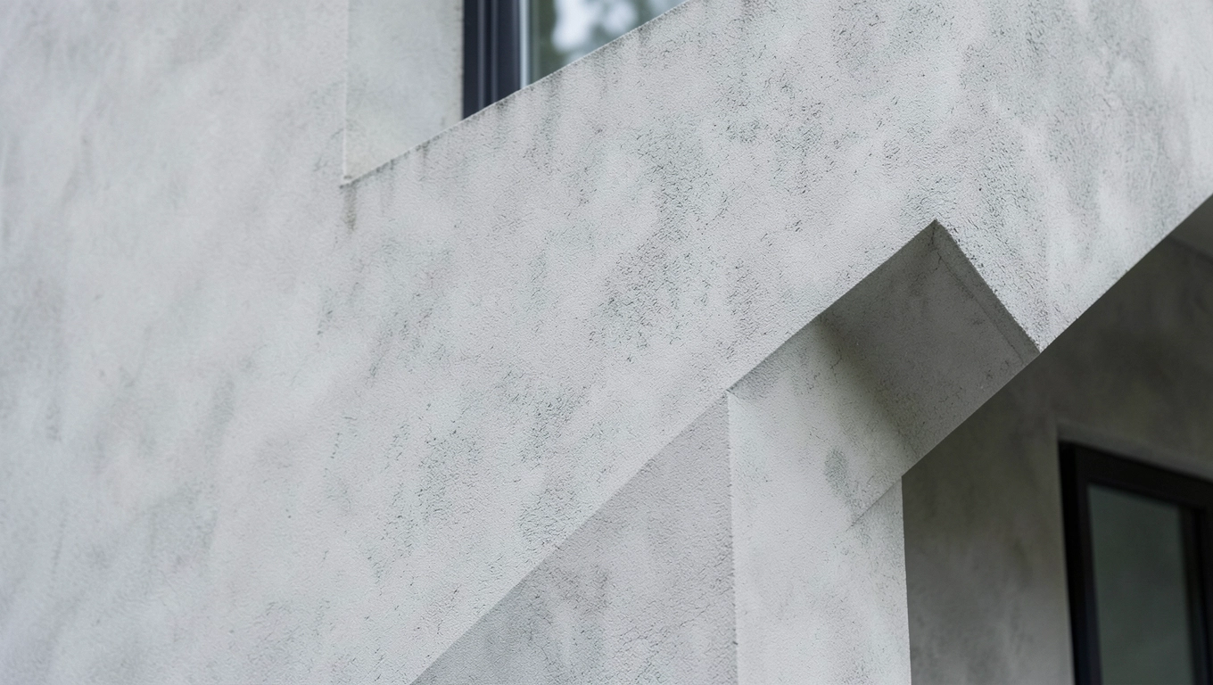 Efekt betonu w tynkach zewnętrznych