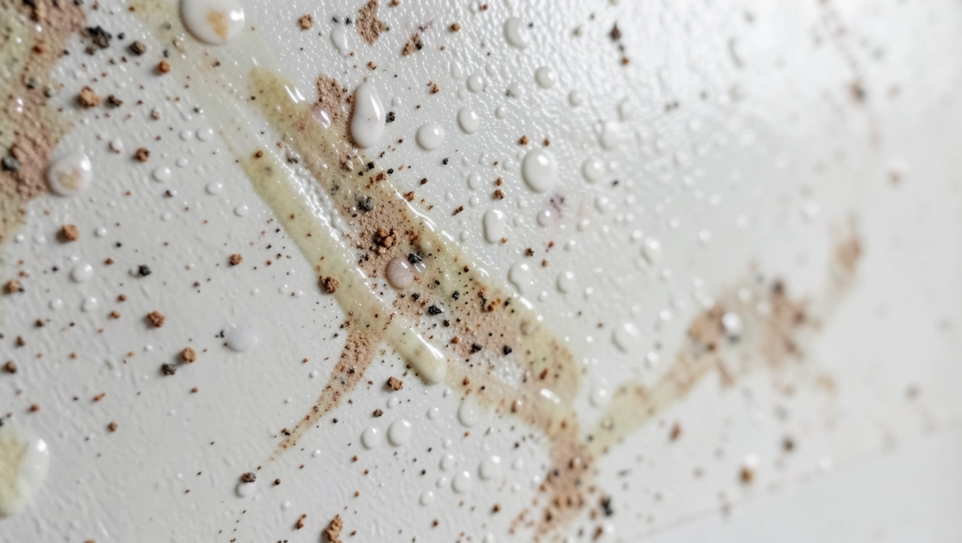 Ekfekty pigmentu na tynku silikonowym