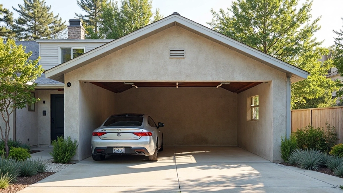 garaz blaszany tynkowany