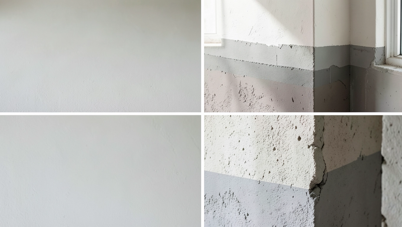 Grubość tynku na ścianach wewnętrznych i zewnętrznych