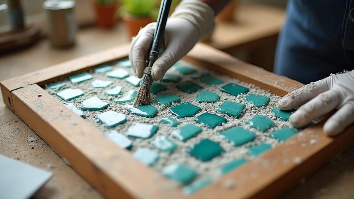 jak fugować mozaikę szklaną