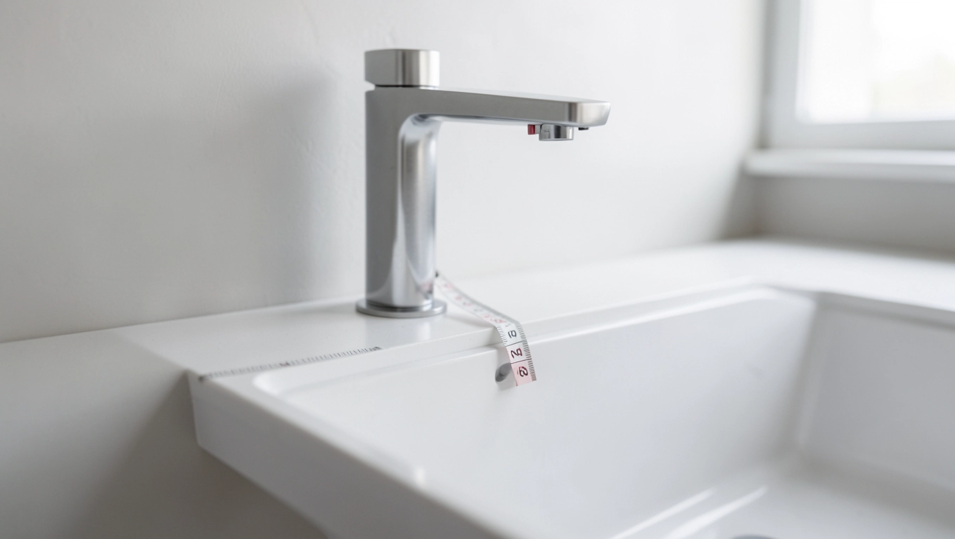Jak zmierzyć odległość baterii podtynkowej od krawędzi umywalki