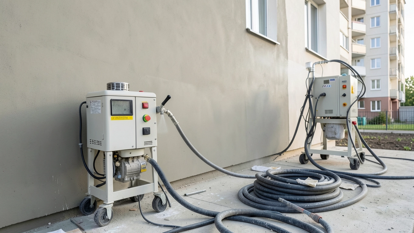 Jaki agregat do nakładania tynku elewacyjnego wybrać