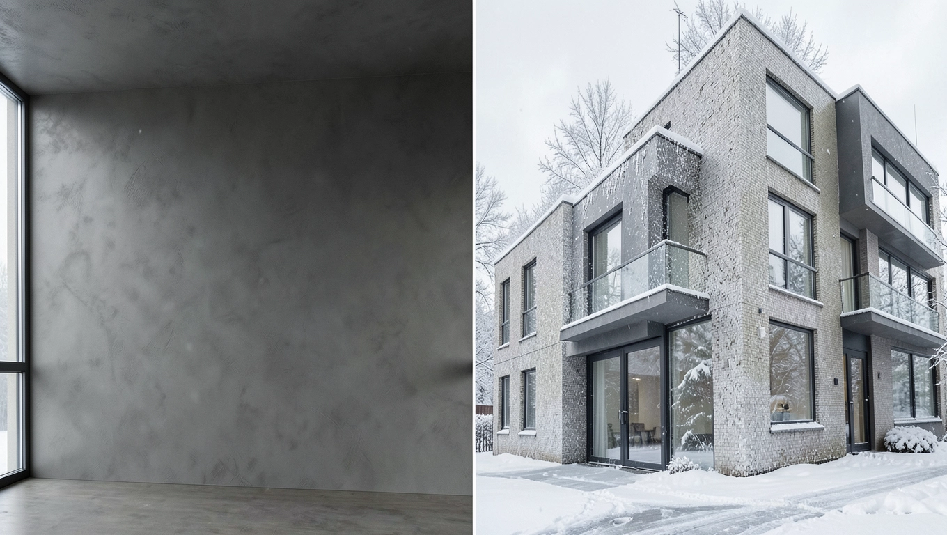 Marmolit grafitowy wewnątrz i na zewnątrz