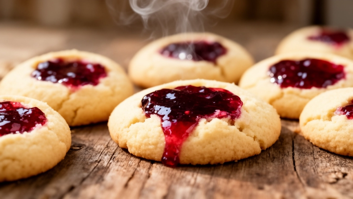 Miękkie ciasteczka z marmoladą