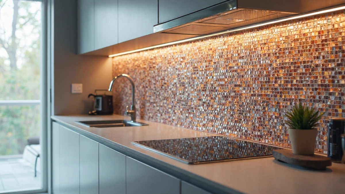 mozaika szklana w kuchni