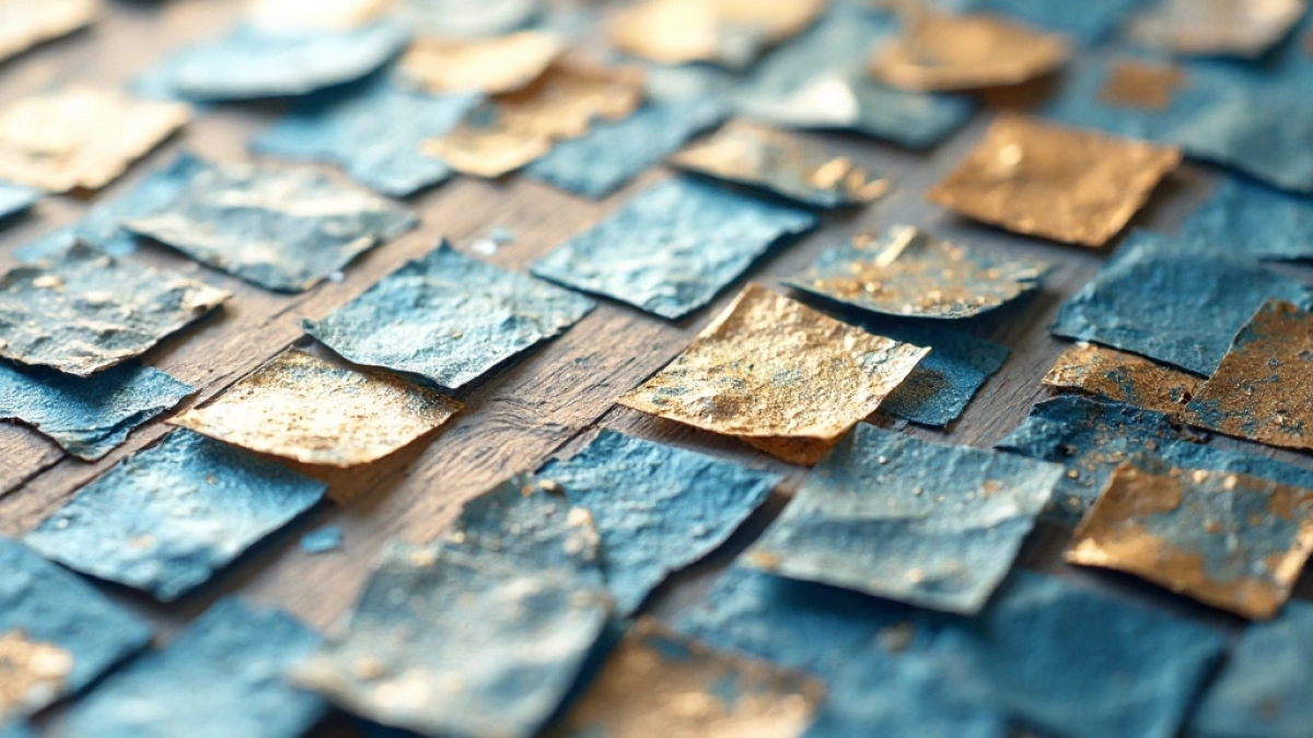 mozaika z kwadratów z papieru