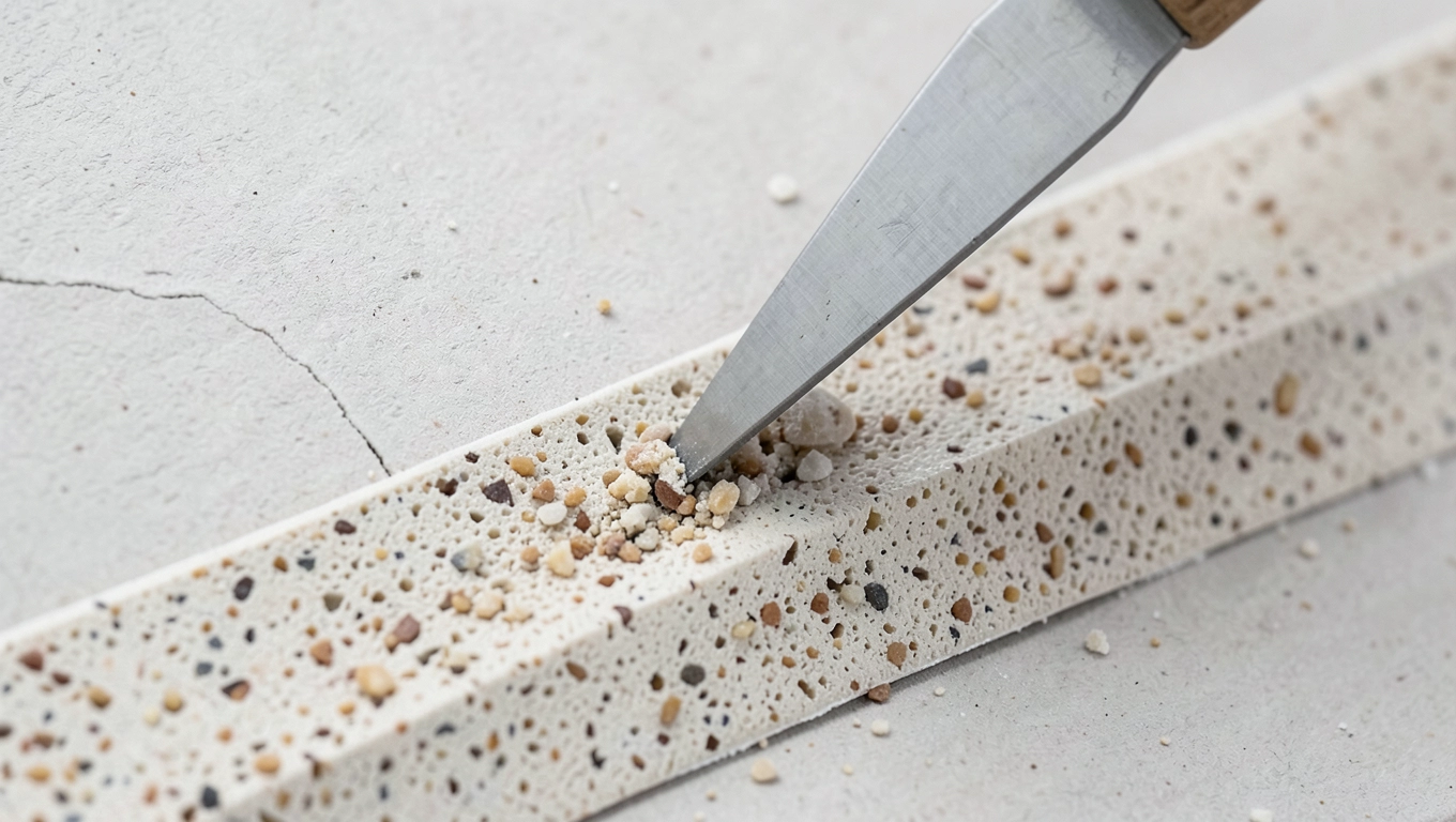 Nakładanie marmolitu packą