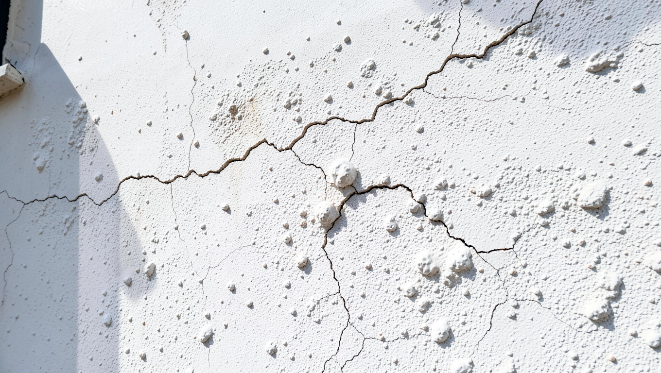 Objawy odparzeń w tynku zewnętrznym