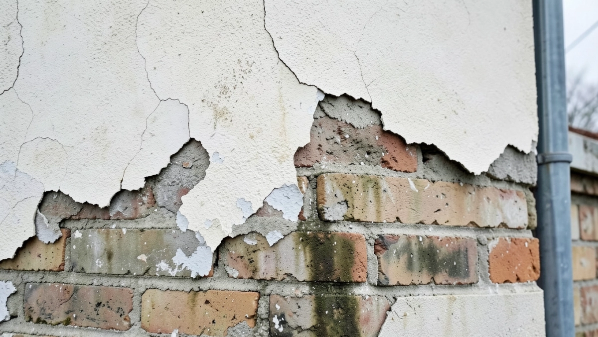 Odparzenia tynku zewnętrznego