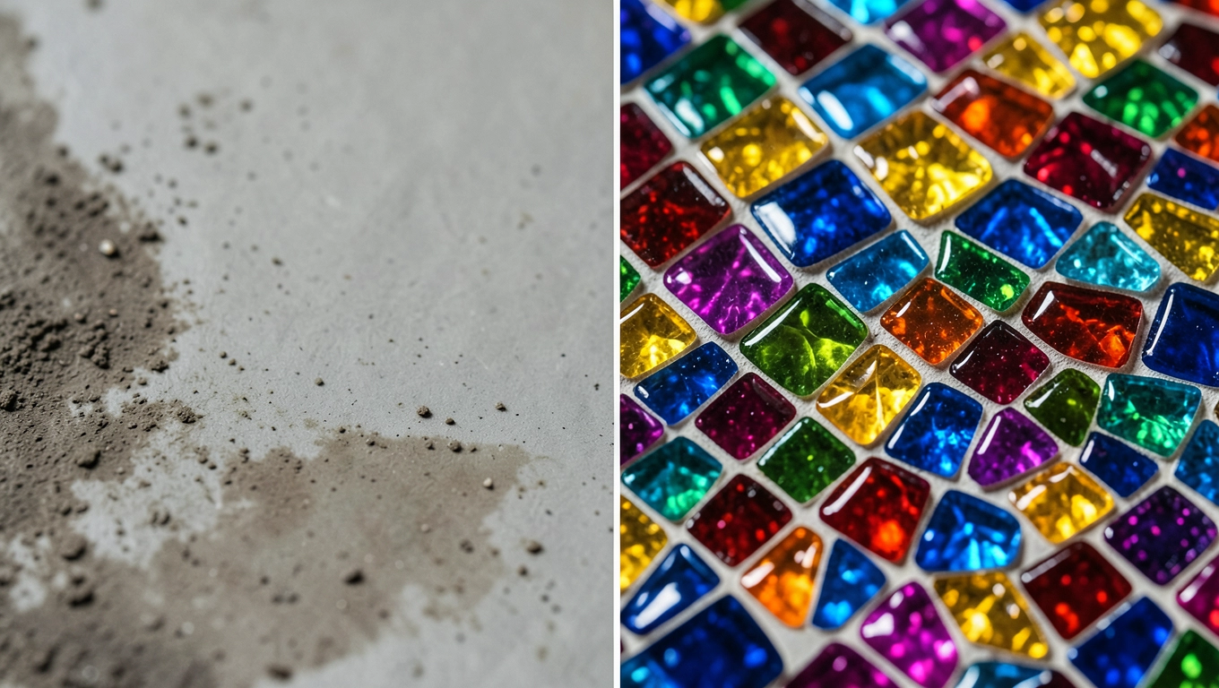 Ożywianie kolorów tynku żywicznego