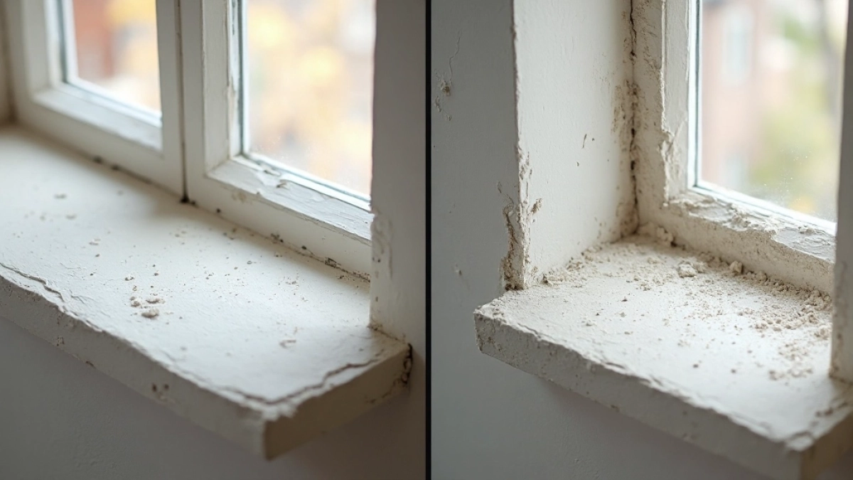 Parapety wewnętrzne przed czy po tynkach