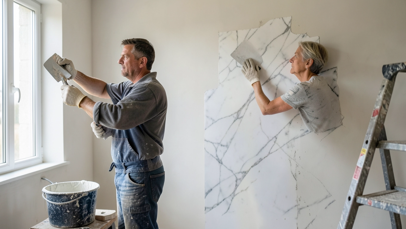 Porównanie kosztów: fachowiec vs samodzielne położenie marmolitu