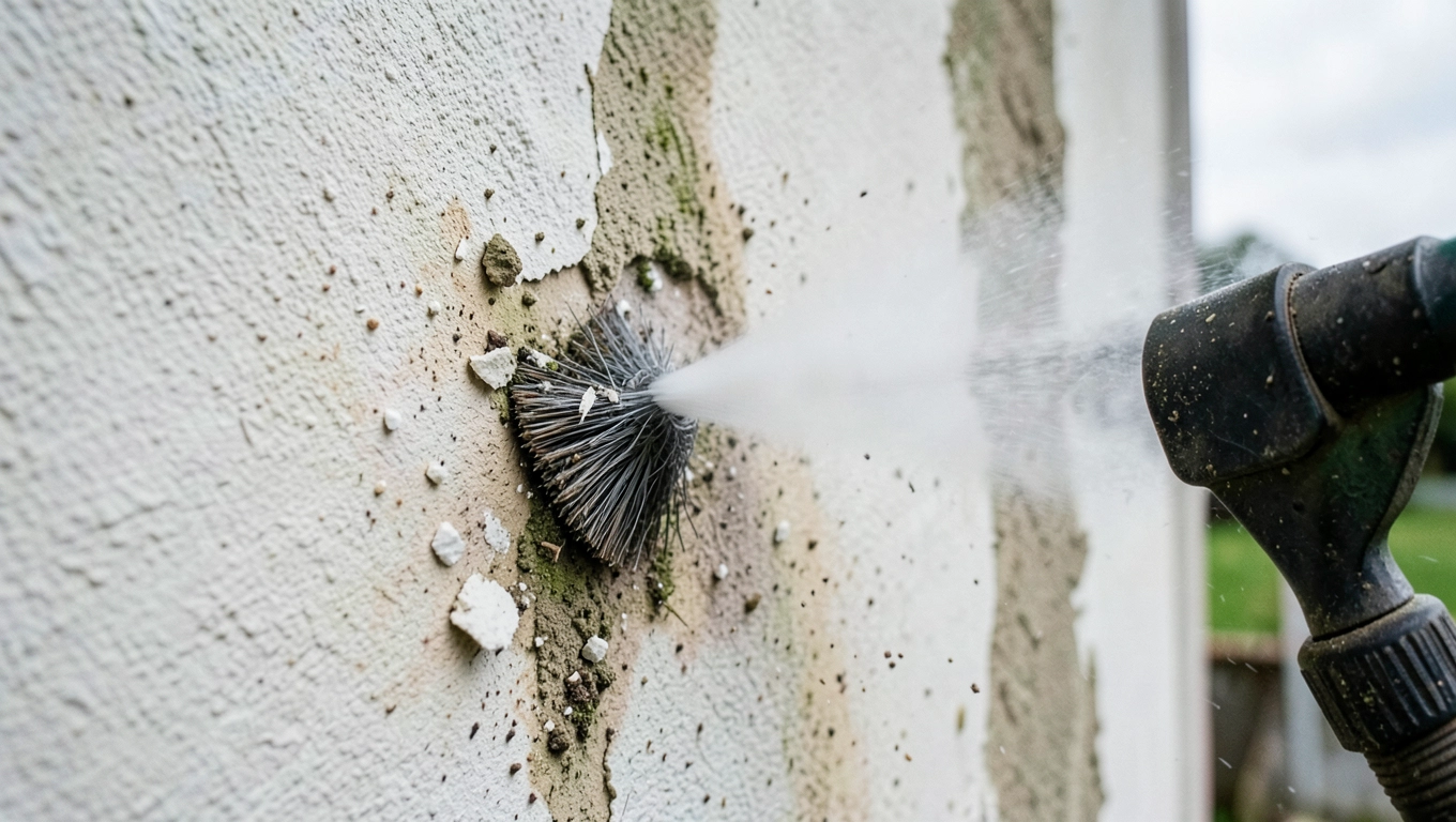 Przygotowanie starego tynku zewnętrznego