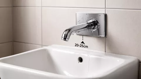 bateria podtynkowa ile nad umywalką