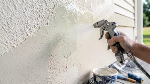 Czy tynk silikonowy można nakładać pistoletem