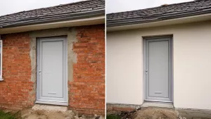 Drzwi zewnętrzne przed czy po tynkach