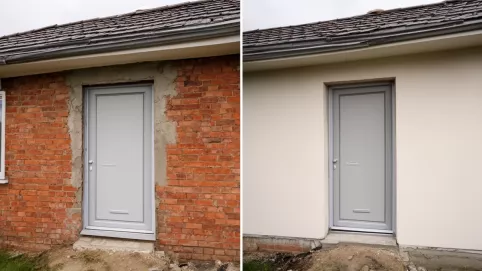 Drzwi zewnętrzne przed czy po tynkach