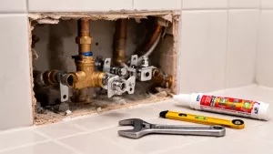 instalacja baterii podtynkowej