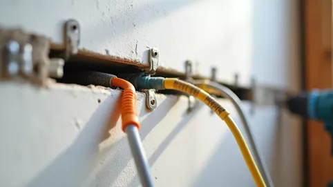 Mocowanie kabli do ściany pod tynk