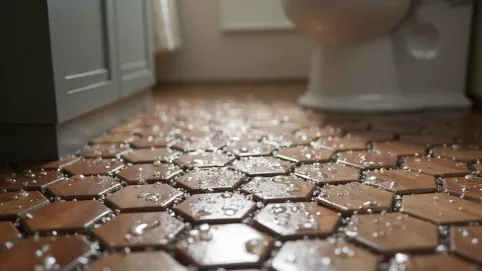 mozaika przemysłowa teak