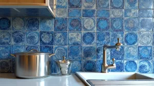 Mozaika w kuchni nad blatem