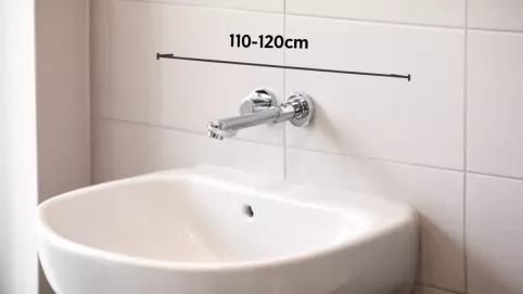 na jakiej wysokości bateria podtynkowa nad umywalką