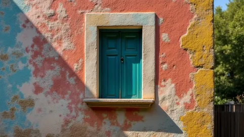 tynk mozaikowy na elewacji domu