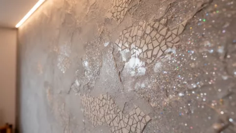 Tynk żywiczny z brokatem