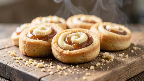 Zawijane ciasteczka z marmoladą