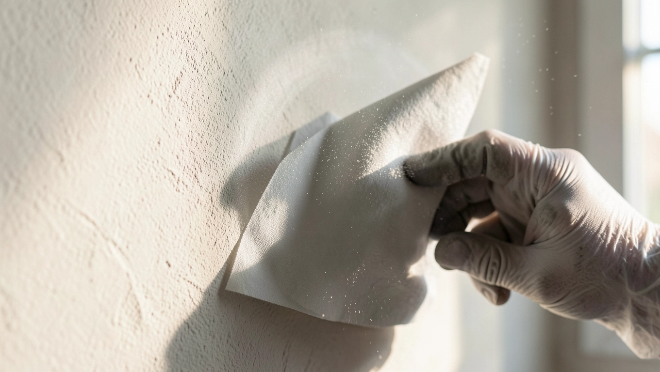 Technika szlifowania tynku cementowo‑wapiennego papierem ściernym krok po kroku
