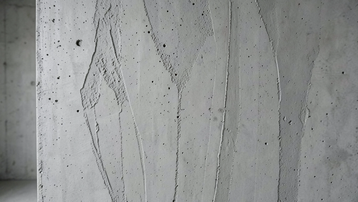 Tynk betonowy w przedpokoju