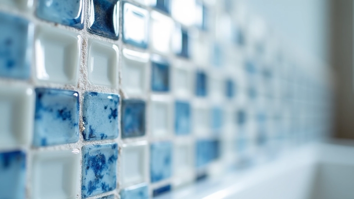 Układanie mozaiki na ścianie