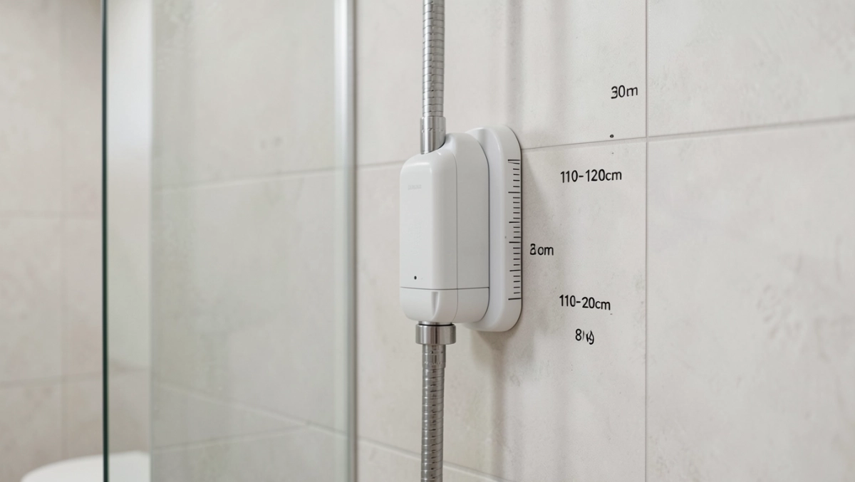 wysokość montażu baterii prysznicowej podtynkowej