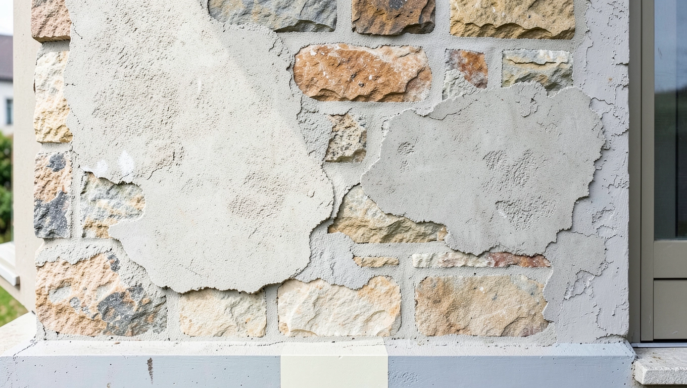 Zastosowanie zewnętrzne tynku efekt kamienia