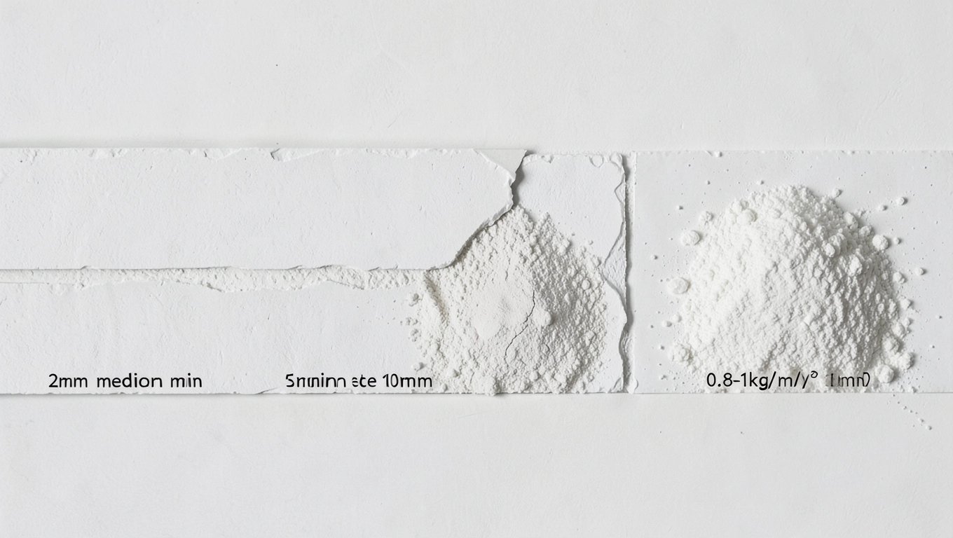 Zużycie tynku gipsowego w zależności od grubości